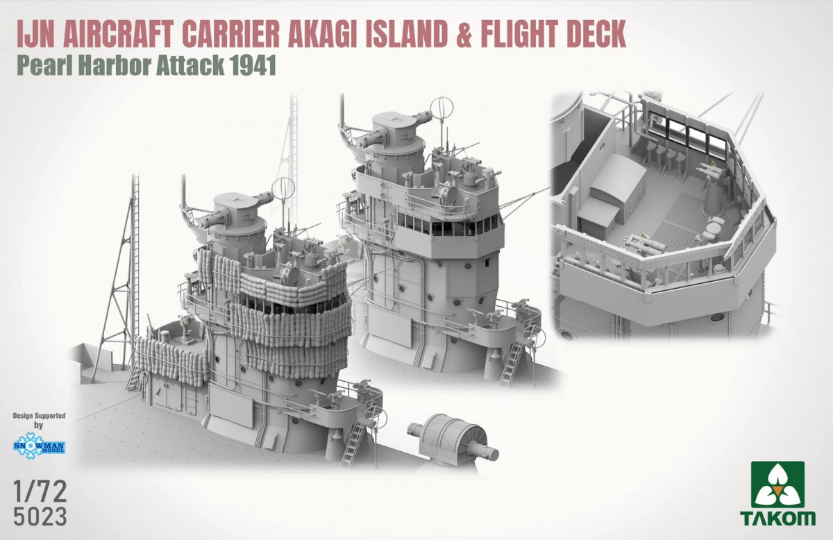 Takom 5023 Porte-avions japonais Akagi - Îlot et pont d&amp;#39;envol, attaque de Pearl Harbor 1941 1/72 – Bild 6