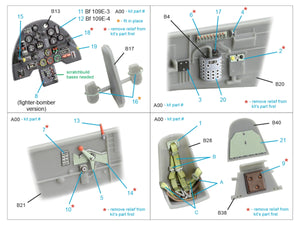 Intérieur imprimé en 3D et coloré sur papier décalcomanie Quinta Studio QD48532 Bf 109E-3/4 (HobbyBoss) 1/48 – image 10