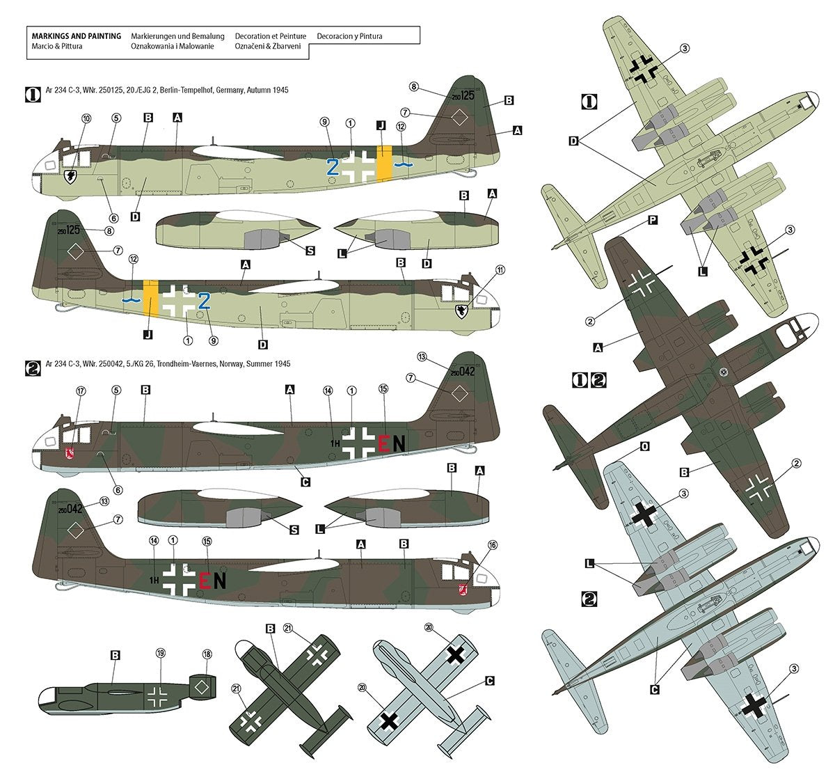 Hobby 2000 72051 Arado Ar 234 C-3 avec Ar E381 Julia – DRAGON + CARTOGRAF 1/72 – image 3
