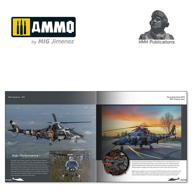 Publications HMH DH-024 Agusta Westland A109 et l'équipe de démonstration A109 de la Force aérienne belge (version anglaise)