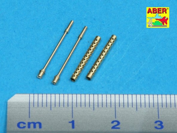 Aber 35L-082 Ensemble de 2 canons standard pour mitrailleuses d&amp;#39;avion américaines cal .50 Browning ANM2 A4 avec bouche monobloc (1/35)  – image 2