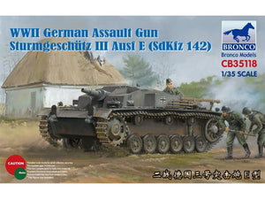 Bronco CB35118 Pistolet d&amp;#39;assaut allemand de la Seconde Guerre mondiale Sturmgeschutz III Ausf E (SdKfz 142) 1/35
