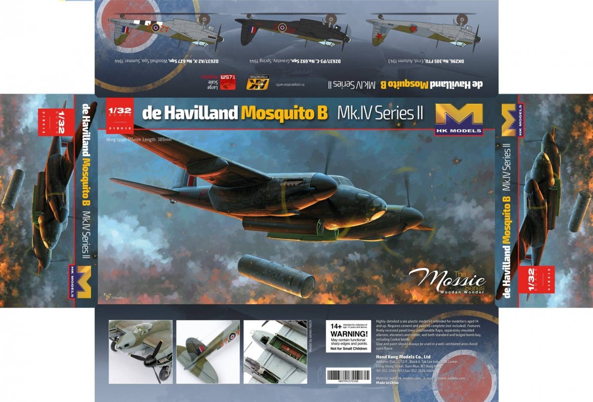 Hong Kong Models 01E015 de Havilland Mosquito B.IV Série II 1/32 – image 2