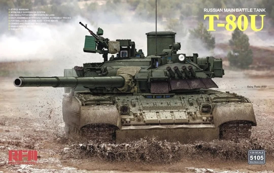 Maquette Rye Field 5105 Char de combat principal russe T-80U 1/35
