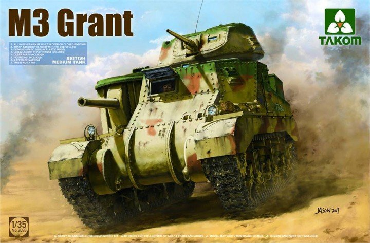 Takom 2086 Char moyen britannique M3 « General Grant » 1/35