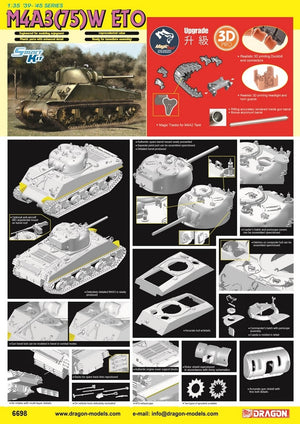 Dragon 6698 M4A3(75)W ETO - Kit intelligent (1/35)