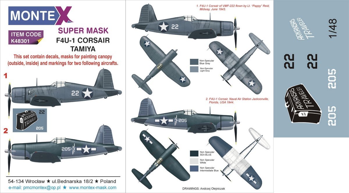 Montex K48301 F4U-1 CORSAIR 1/48