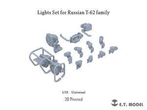 Kit d&amp;#39;éclairage ET Model P35-269 pour chars russes de la famille T-62 (impression 3D) à l&amp;#39;échelle 1/35