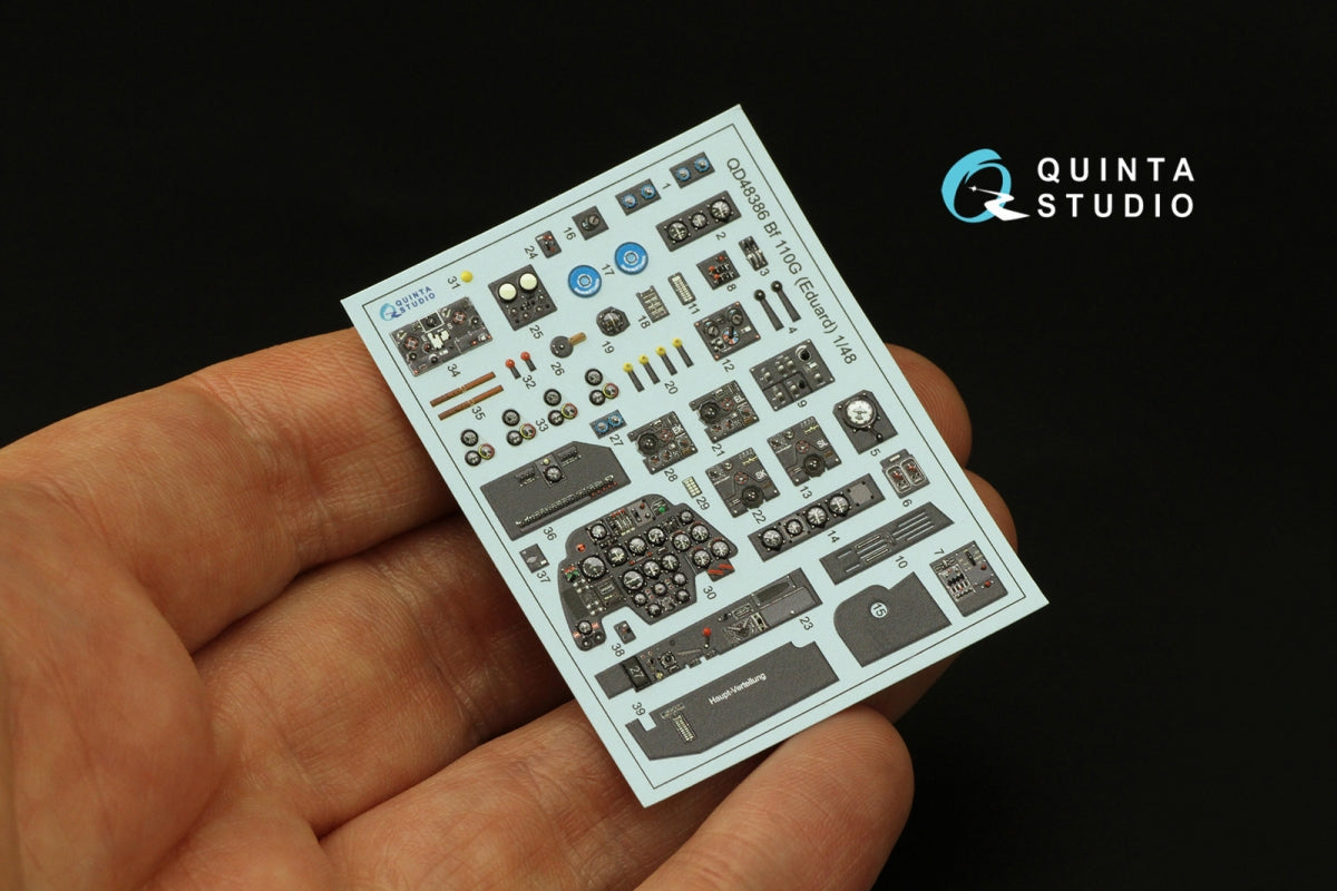 Intérieur imprimé en 3D et coloré sur papier décalcomanie Quinta Studio QD48386 BF 110G (Eduard) 1/48 – image 3