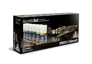 ITALERI 432AP Avions de la RAF Seconde Guerre mondiale (Ensemble de 6 peintures acryliques)