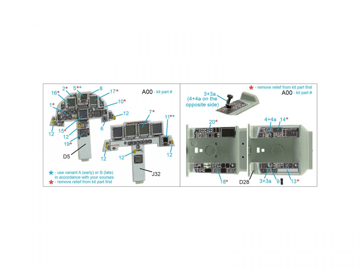 Intérieur coloré imprimé en 3D pour F-15E de Quinta Studio QDS-48426 sur papier décalcomanie (Academy) (Petite version) 1/48  – image 12