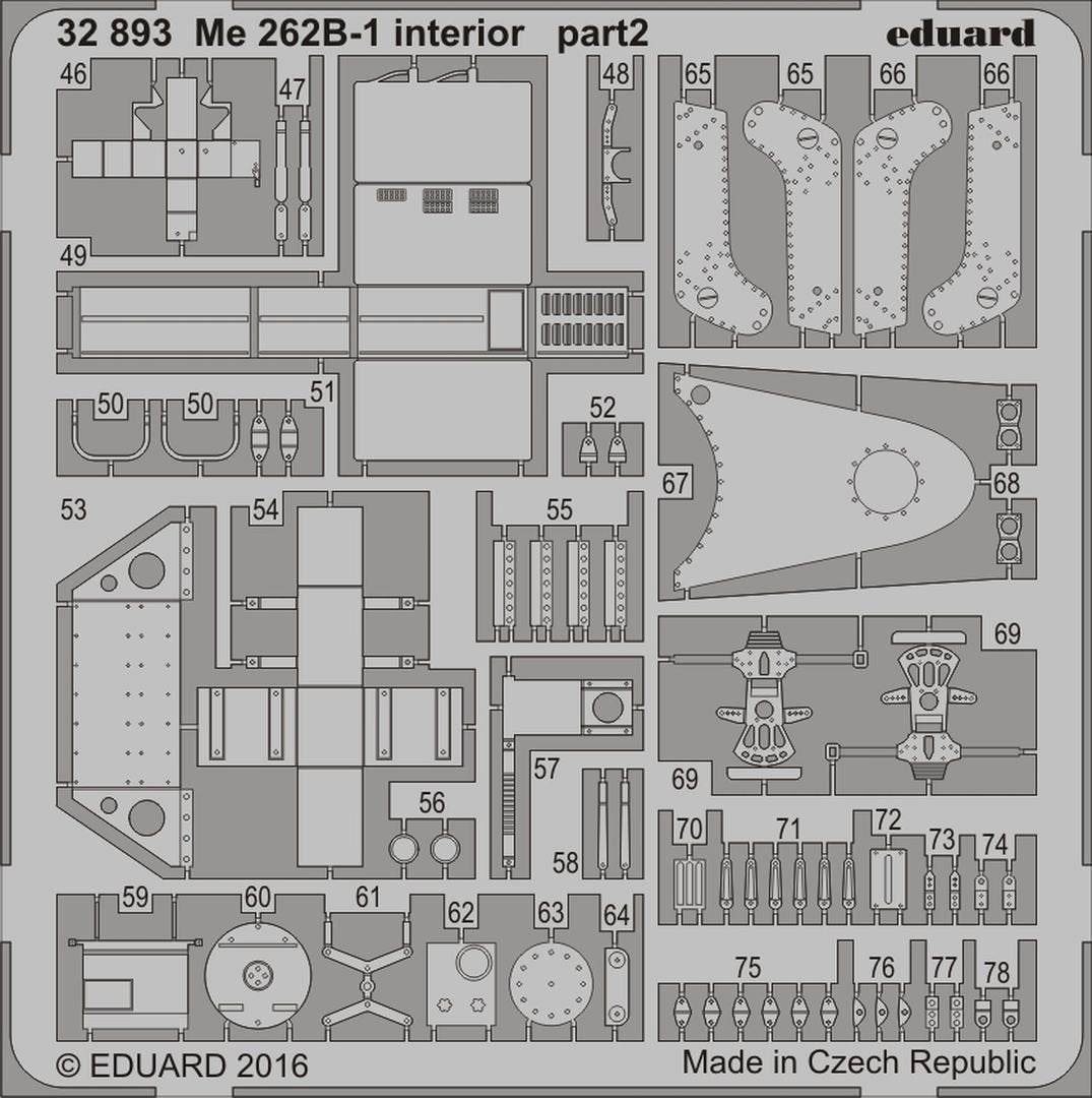 Intérieur du Me 262B-1 Eduard 32893 REVELL 1/32  – image 2