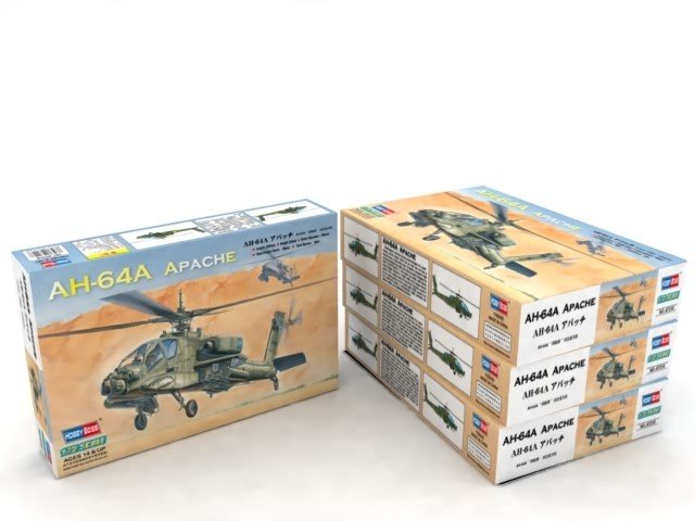 Hobby Boss 87218 AH-64A Apache Hélicoptère d&amp;#39;attaque (1/72) – immagine 2