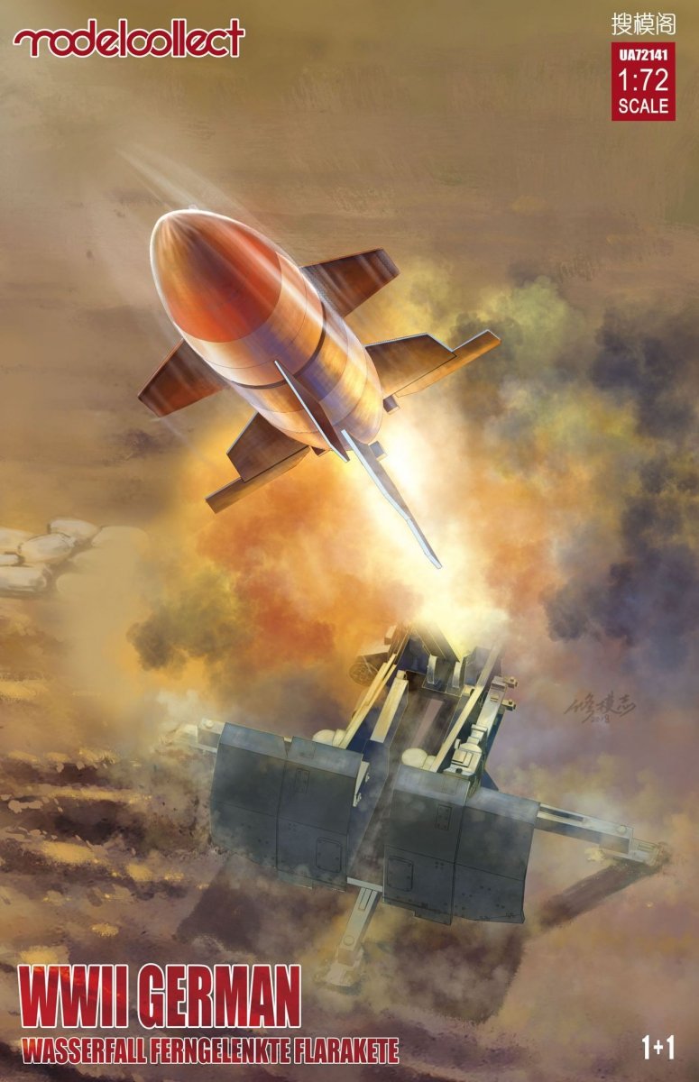 Modelcollect UA72141 Wasserfall Ferngelenkte Flakrakete allemand de la Seconde Guerre mondiale 1+1 pack 1/72