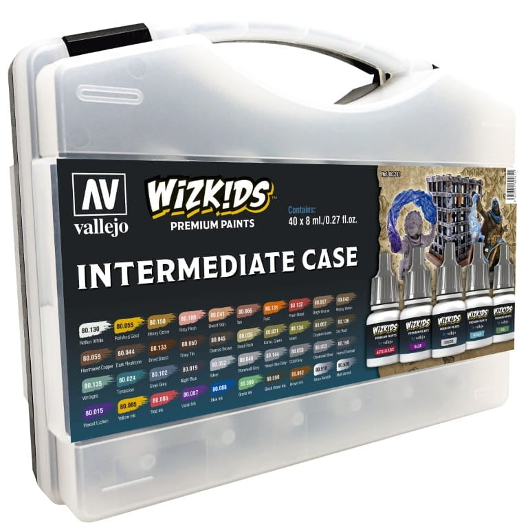 Vallejo 80261 Wizkids Étui intermédiaire 40x8ml + pinceau