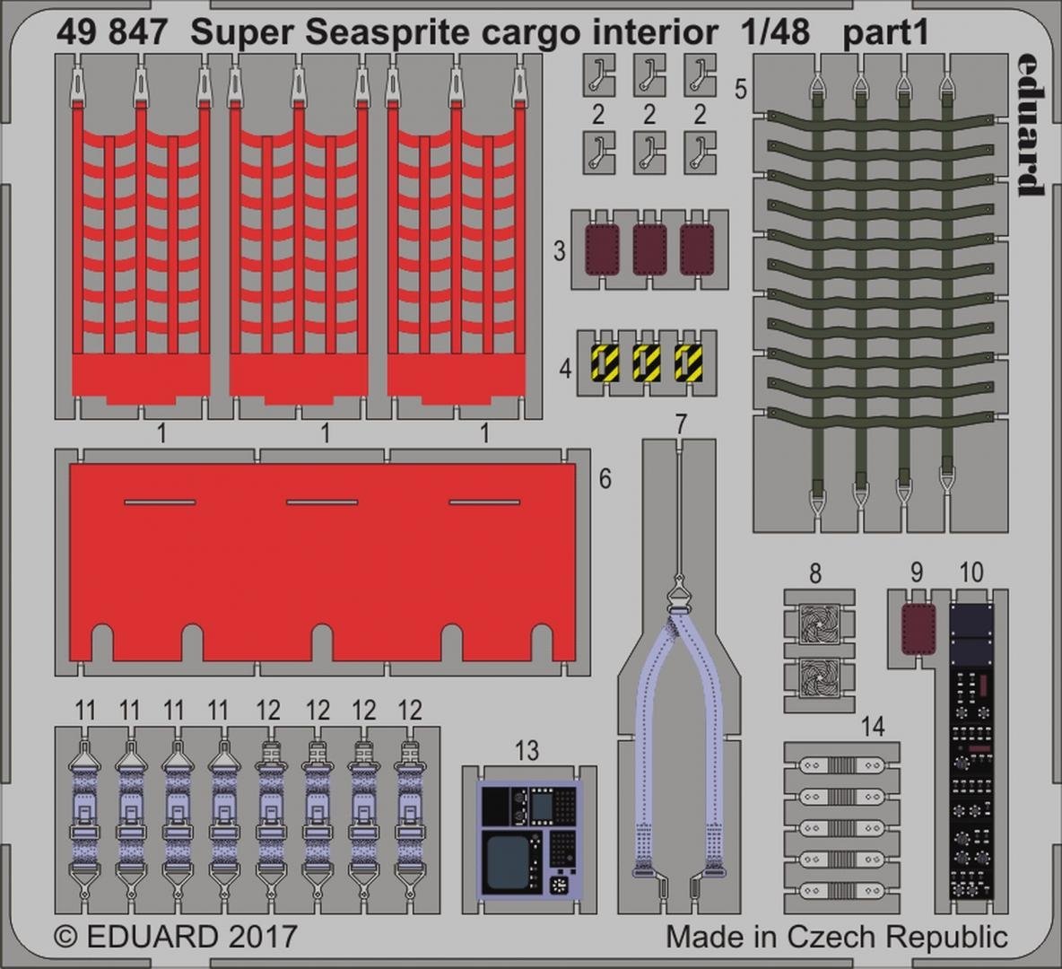 Intérieur cargo du Super Seasprite Eduard 49847 1/48 KITTY HAWK