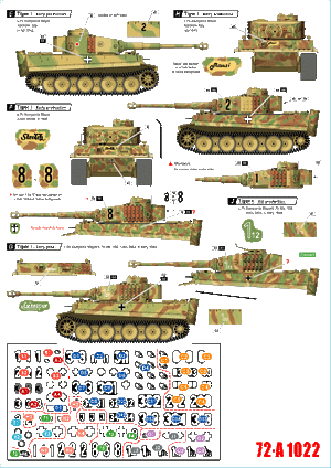 Star Decals 72-A1022 Chars allemands en Italie n° 2. Tigres. Échelle 1/72 – image 2