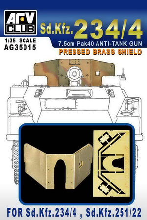 AFV Club AG35015 BOUCLIER BBASS PRESSÉ POUR Sd.Kfz.234/4, Sd.Kfz.251/22 1/35