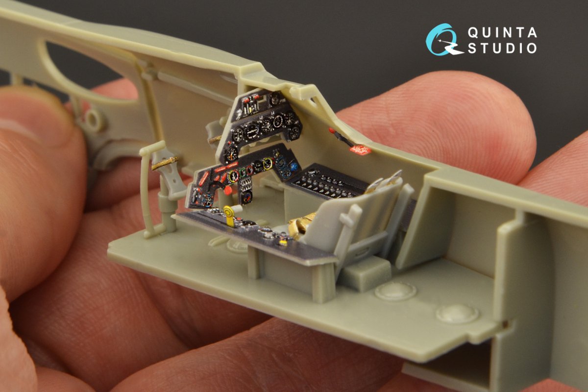 Intérieur imprimé en 3D et coloré sur papier décalcomanie Quinta Studio QD48273 Ta 152H (Dragon) 1/48 – immagine 10