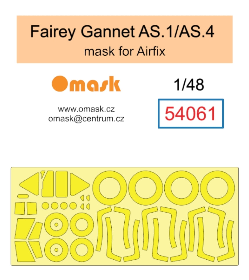 Omask 54061 Masque Fairey Gannet AS.1/AS.4 (pour Airfix) 1/48
