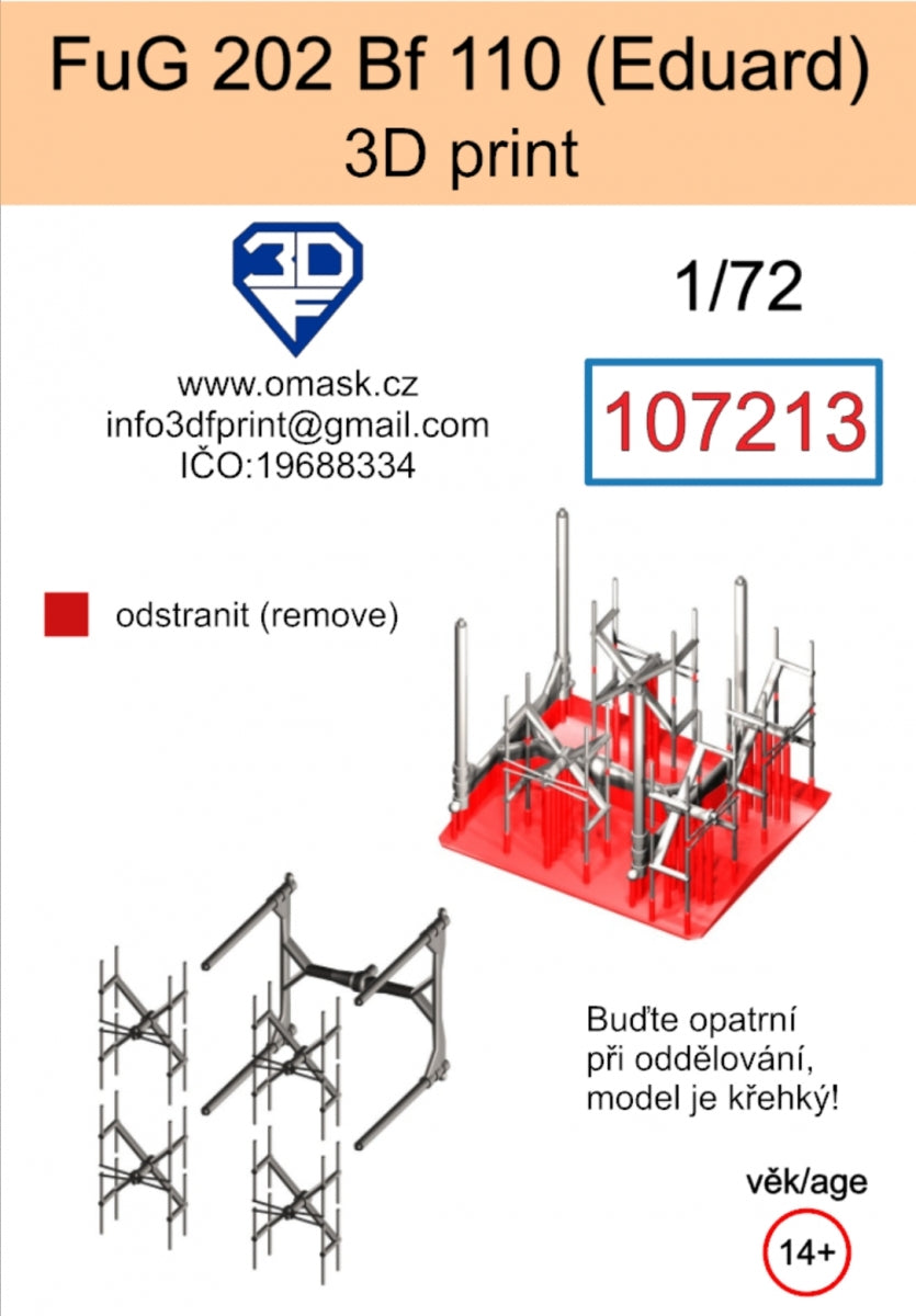 Omask 107213 FuG 202 pro Bf 110 (Eduard) Impression 3D 1/72 – Bild 2
