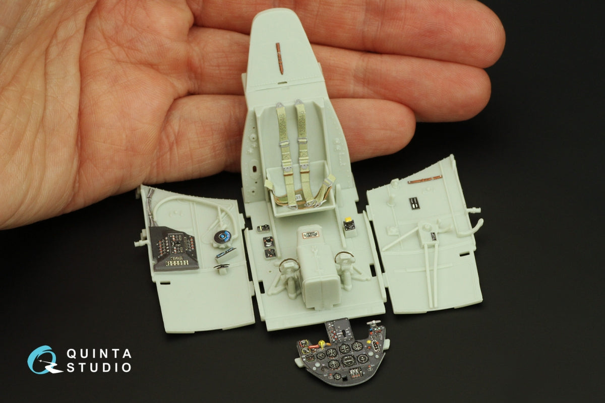 Intérieur imprimé en 3D et coloré sur papier décalcomanie (Revell) Quinta Studio QD32163 Bf 109G-2/4 1/32 – image 12