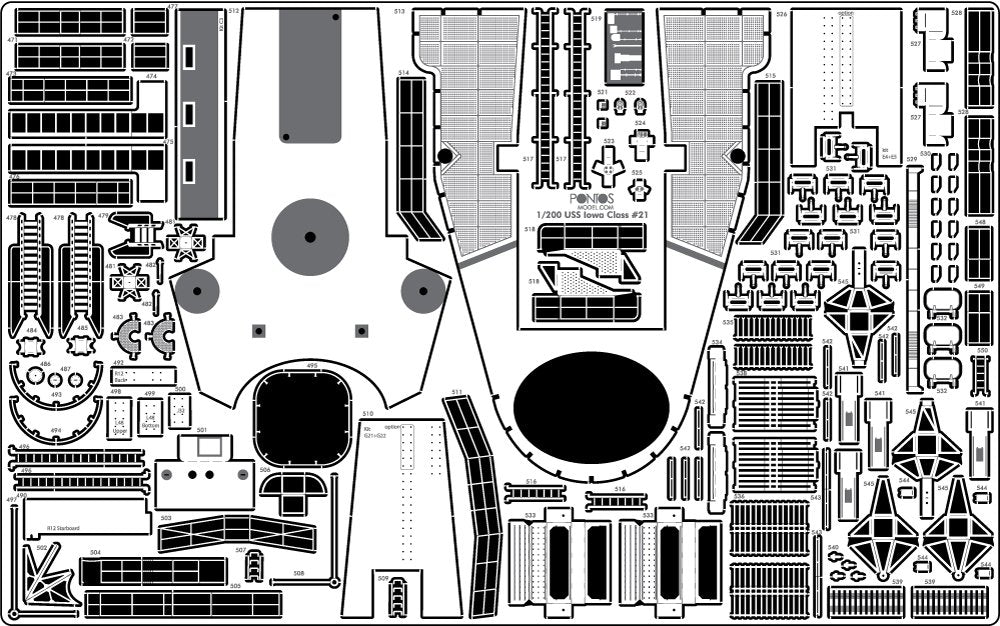 Pontos 22004F1 USS BB-61 Iowa 1944 Kit de détails (sans pont en bois) (1/200) – image 19
