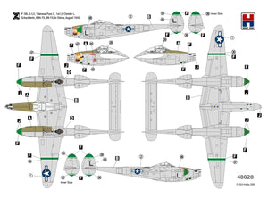 Hobby 2000 48028 P-38L Lightning 80e Escadron de Chasse (ACADEMY + CARTOGRAPHIE + MASQUES) 1/48 – image 2