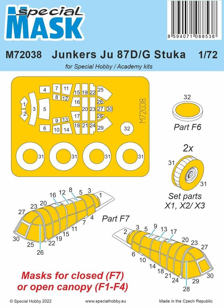 Maquette Special Hobby M72038 Junkers Ju-87 D/G Stuka (pour maquettes Special Hobby / Academy) au 1/72