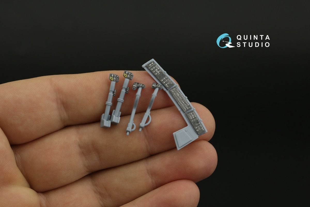 Intérieur imprimé en 3D et coloré sur papier décalcomanie Quinta Studio QDS-35090 AH-64A (Academy) (Petite version) 1/35 – Bild 6