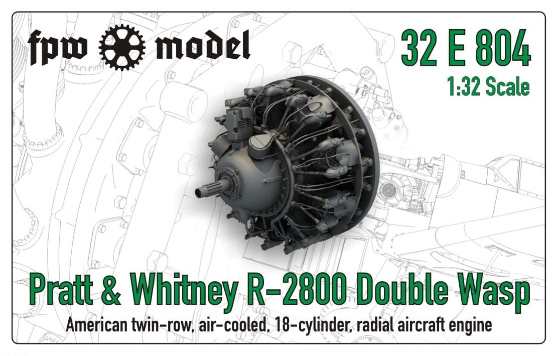 Maquette FPW 32P804 Pratt &amp;amp; Whitney R-2800 Double Wasp (Complète) 1/32