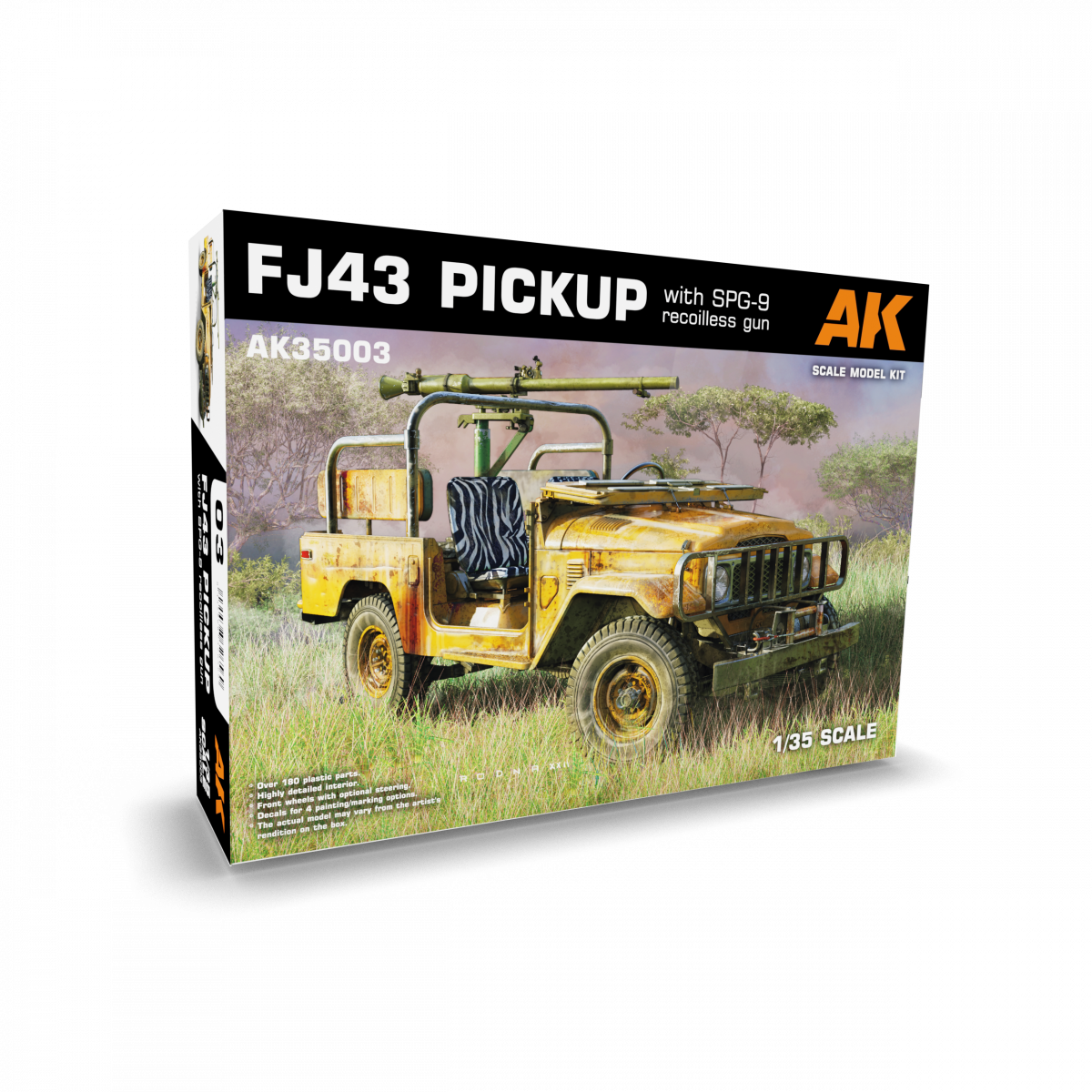 AK Interactive AK35003 FJ43 PICKUP AVEC CANON SPG-9 SANS RECUL 1/35