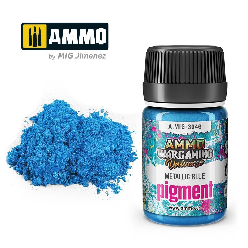 AMMO par Mig Jimenez 3046 Pigment Bleu Métallique 35ml