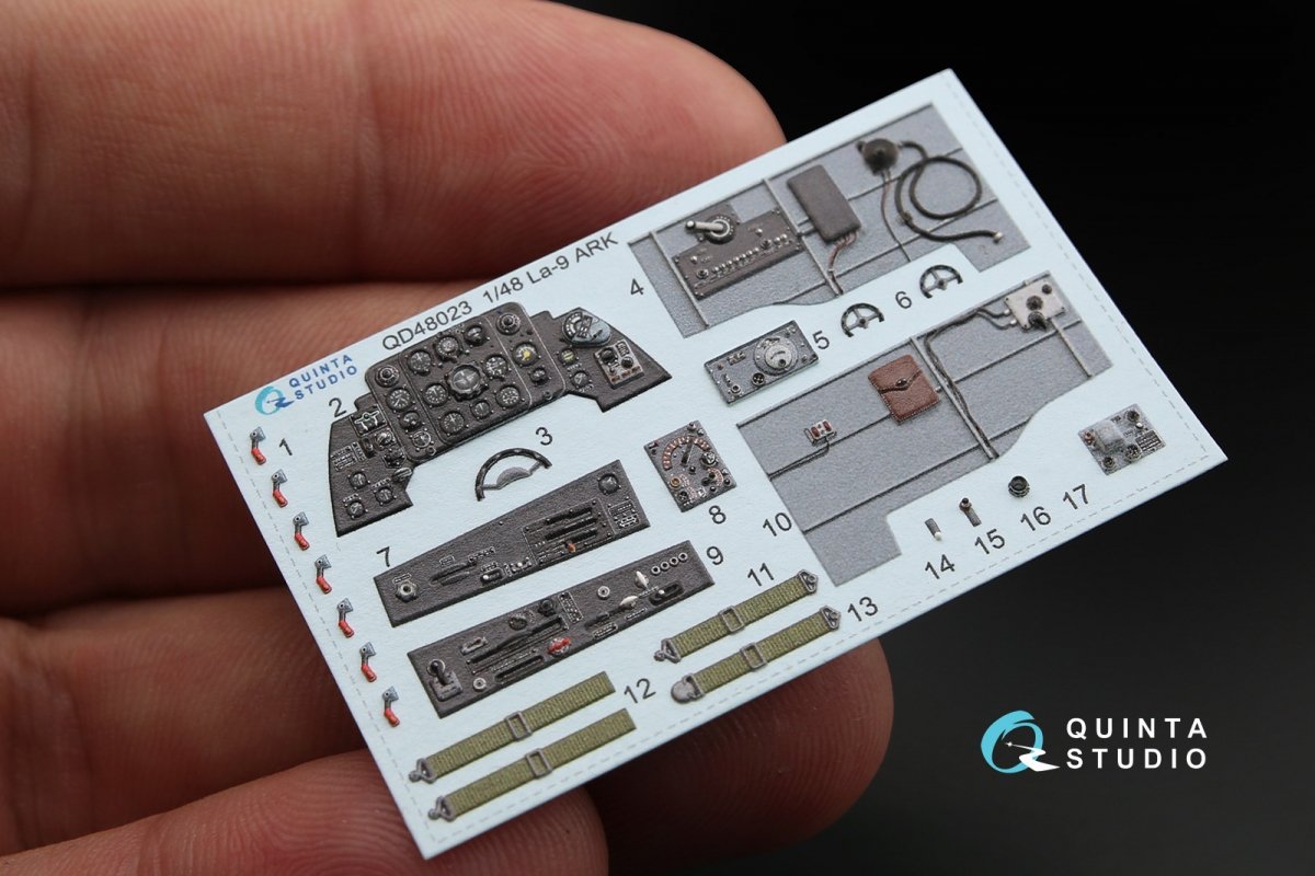 Intérieur imprimé en 3D et coloré sur papier décalcomanie Quinta Studio QD48023 La-9 (pour kit ARK) 1/48  – image 2