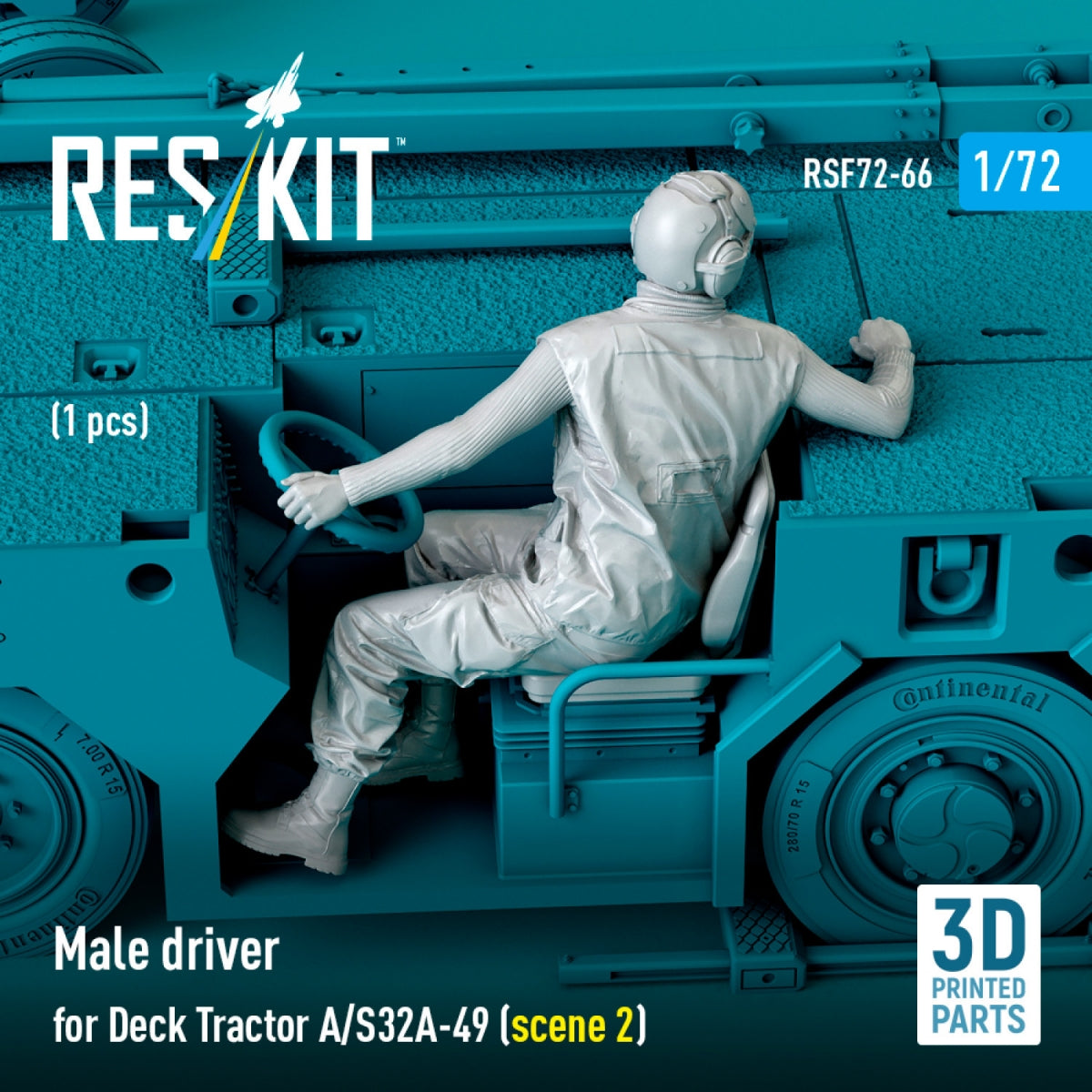 RESKIT RSF72-0066 Conducteur masculin pour tracteur de terrassement A/S32A-49 (scène 2) (1 pièce) (Impression 3D) 1/72  – Bild 2