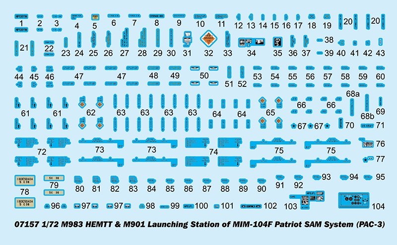 Trumpeter 07157 Station de lancement M983 HEMTT et M901 avec système SAM MIM-104F Patriot (PAC 3) 1/72 – imagen 5