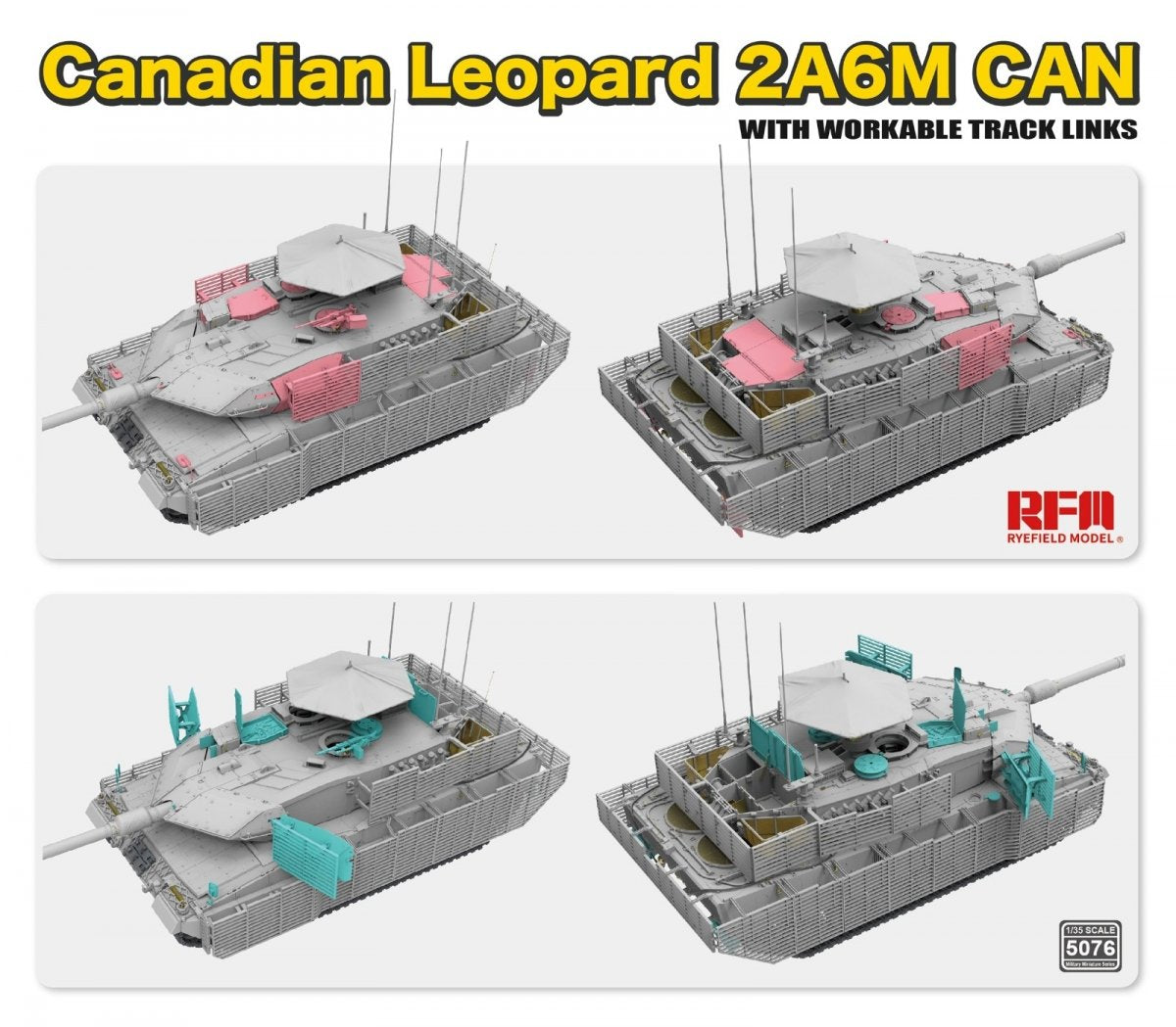 Maquette Rye Field 5076 Leopard 2A6M canadien CAN 1/35 – immagine 4
