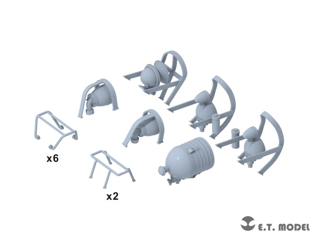 Ensemble de phares ET Model P35-260 avec protections pour M4 Sherman de l&amp;#39;armée américaine au 1/35  – image 2