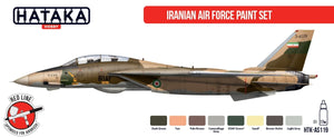 Coffret de peinture Hataka AS119 pour l&amp;#39;armée de l&amp;#39;air iranienne, 8 x 17 ml