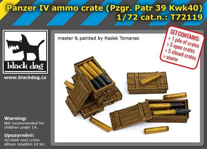 Caisse de munitions Black Dog T72119 Panzer IV 1/72 – immagine 2