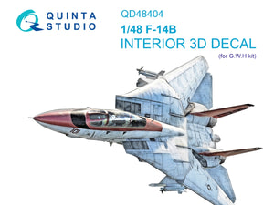 Intérieur imprimé en 3D et coloré pour le F-14B de Quinta Studio QD48404 (GWH) à l&amp;#39;échelle 1/48