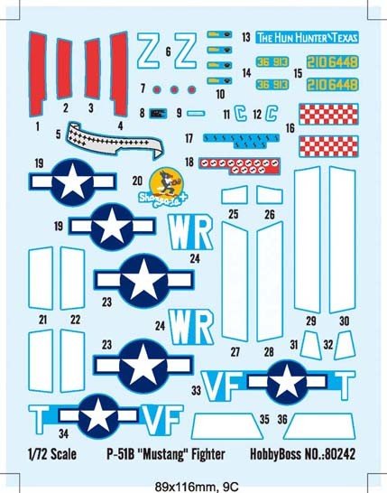 Hobby Boss 80242 P-51B Mustang Fighter 1/72 – image 2