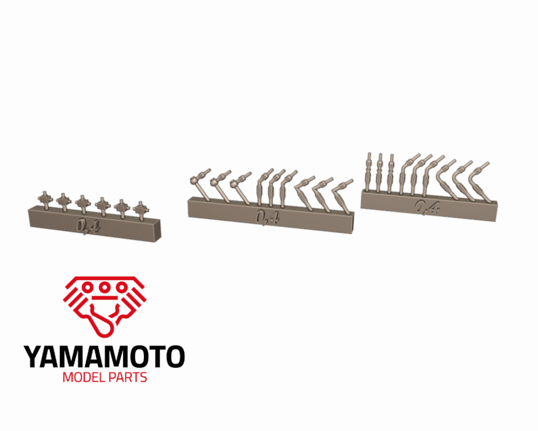 Raccords de tuyau Yamamoto Model Parts YMPTUN61 0,4 1/24