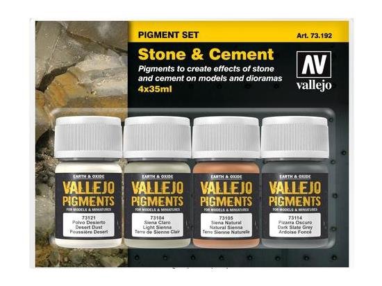 Coffret de pigments Vallejo 73192 Pierre et Ciment 4 x 35 ml