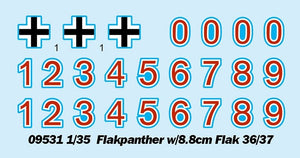Trumpeter 09531 Flakpanther avec canon Flak 36/37 de 8,8 cm 1/35  – imagen 4