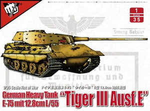 Modelcollect UA35016 Char lourd allemand Seconde Guerre mondiale E-75 mythe 12,8cm L/55 &amp;quot;Tiger III Ausf.E&amp;quot; 1/35
