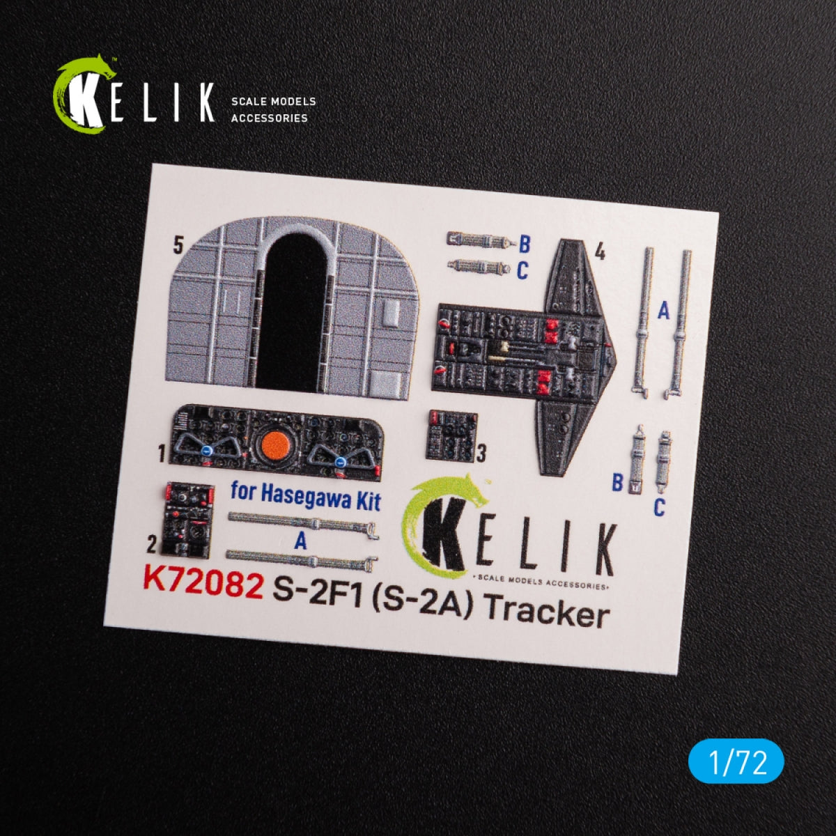 Décalcomanies 3D pour l&amp;#39;intérieur du S-2A Tracker KELIK K72082, compatibles avec la maquette Hasegawa au 1/72 – Bild 2