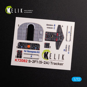 Décalcomanies 3D pour l&amp;#39;intérieur du S-2A Tracker KELIK K72082, compatibles avec la maquette Hasegawa au 1/72 – Bild 2