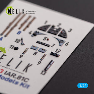 KELIK K72143 IAR.81c - Décalcomanies 3D intérieures pour maquette IBG Models au 1/72 – image 4
