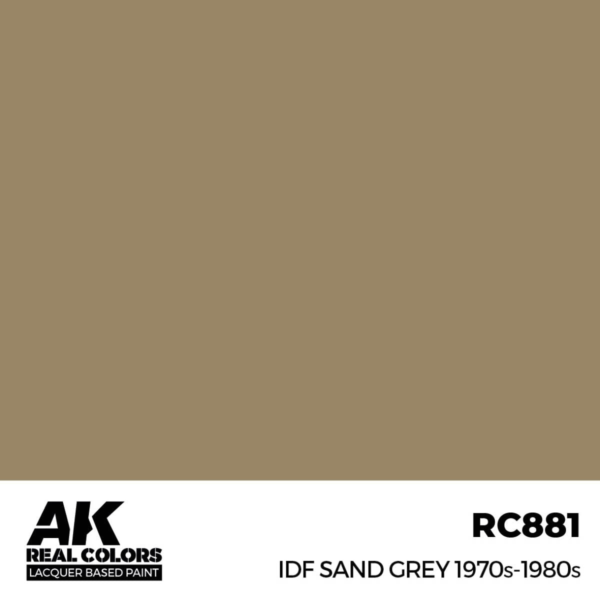 AK Interactive RC881 IDF Gris sable années 1970-1980 17 ml
